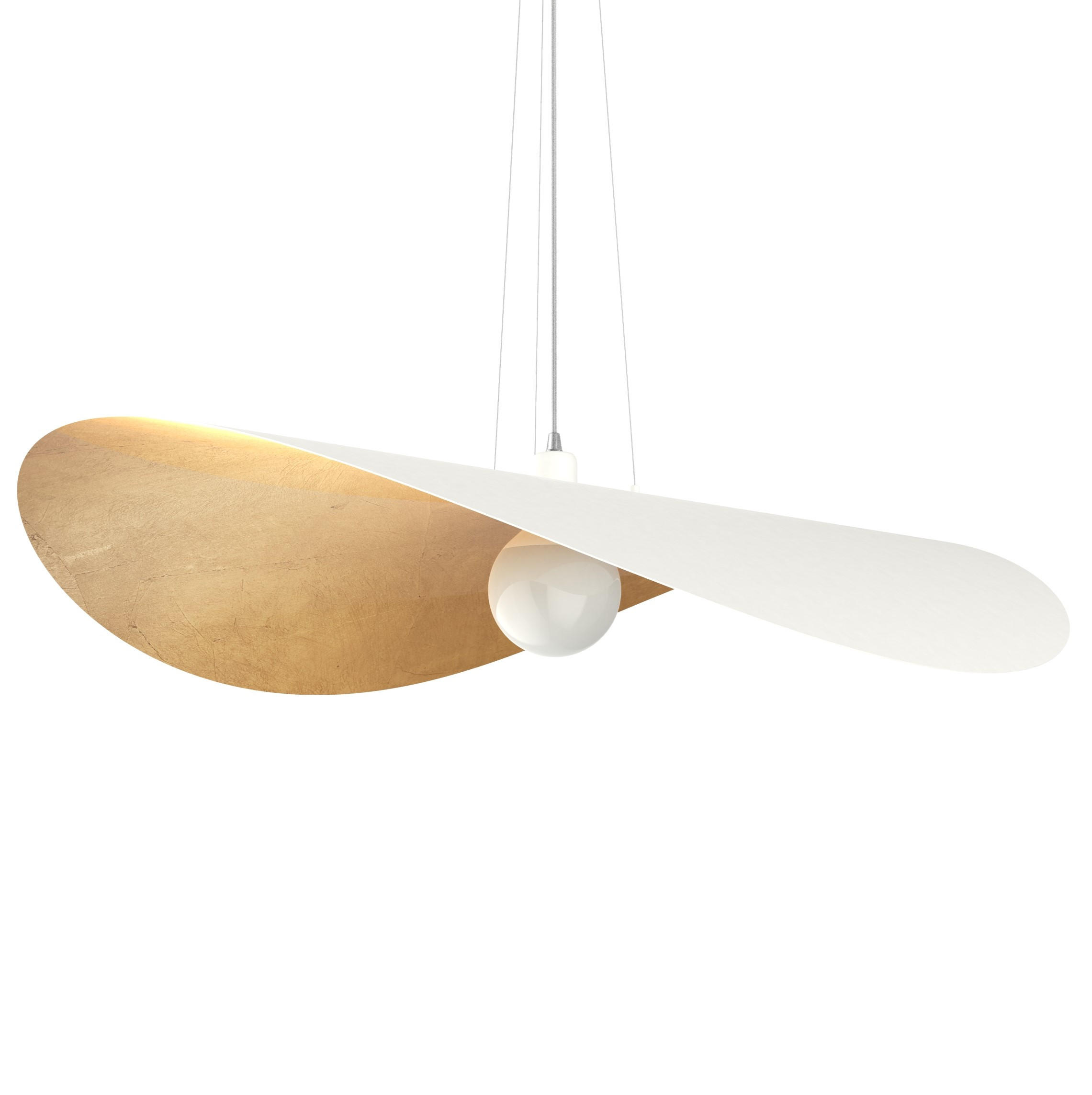 HÄNGELEUCHTE Piuma D90 - Goldfarben, Metall (90/90/120cm) - Lumicom