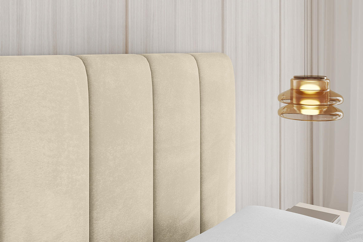 POLSTERBETT mit Bettkasten und Lattenrost, Bett mit Matratze H3/H4 - STERA 160x200 Beige - Cappuccino, Holzwerkstoff/Textil (160/200cm) - ALTDECOR