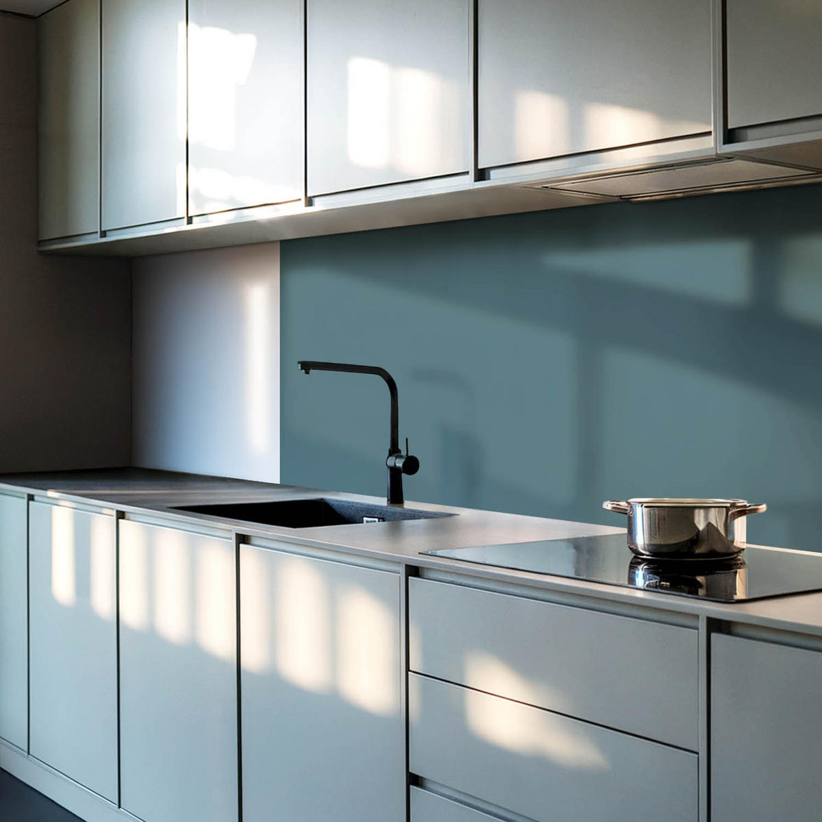 WANDPANEEL 20 Stück 20x20 cm selbstklebend Pellaro - Petrol, Kunststoff (20/1.6/20cm) - Wallfluent