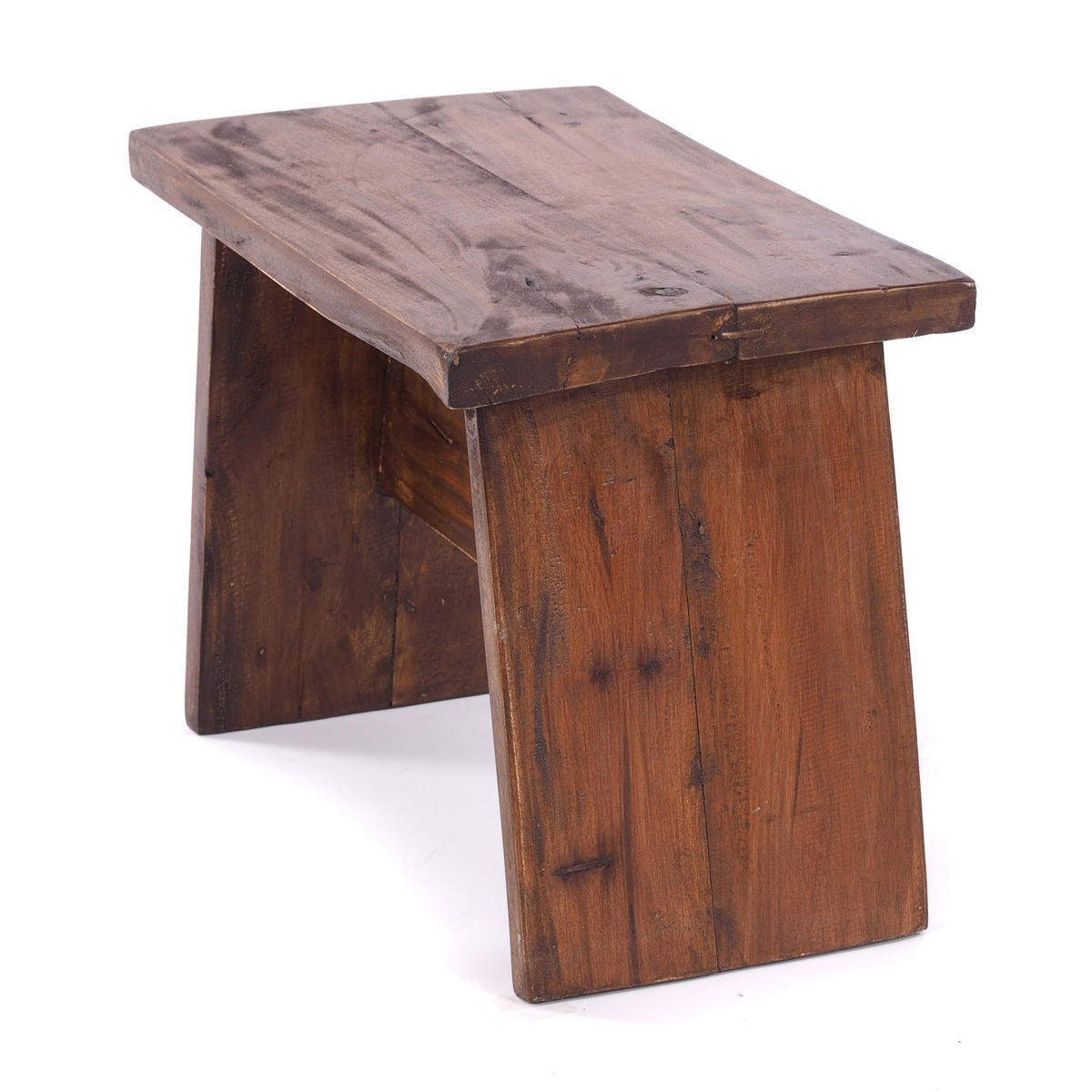 HOCKER SCHEMEL 40 Mahagoni Massivholz 02 hellbraun - Hellbraun, Holz (40/31/25cm) - DESIGN DELIGHTS