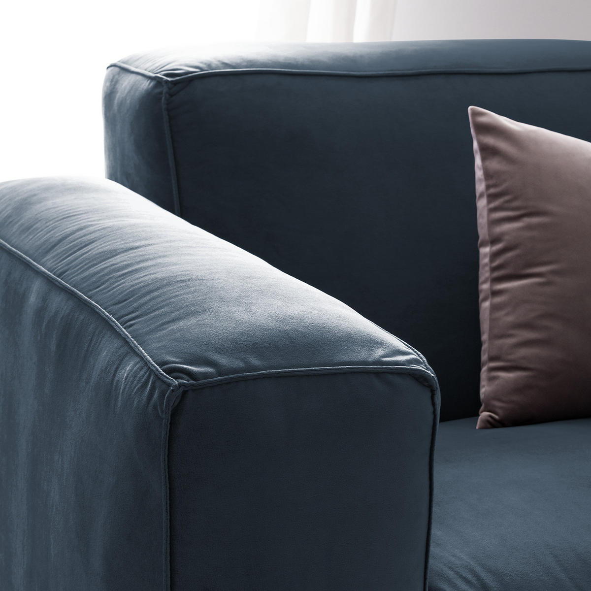 2-SITZER SOFA - Dunkelblau, Textil (190/75/96cm) - home24