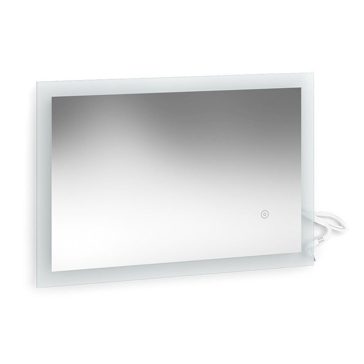 BADEZIMMERSPIEGEL Weiß 60 x 40 cm - Weiß, Glas (60/40/2.8cm) - Vicco
