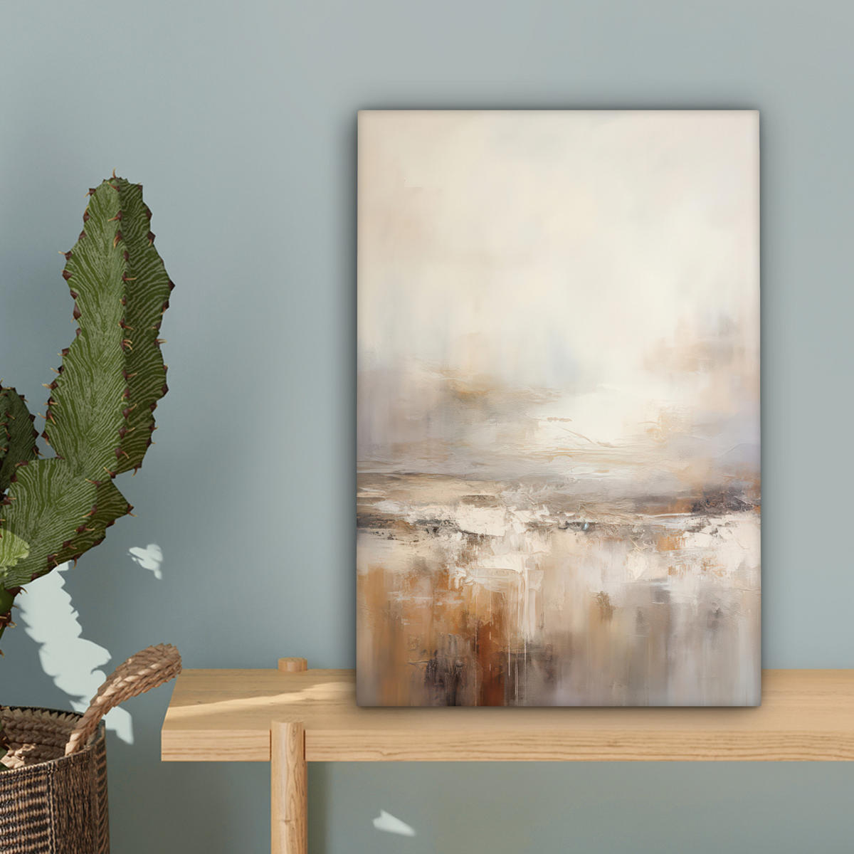 LEINWANDBILD - Kunst - Industriell - Grau - Braun - Abstrakt - 20x30 - Bilder - Sandfarben, Textil (20/30cm) - MuchoWow