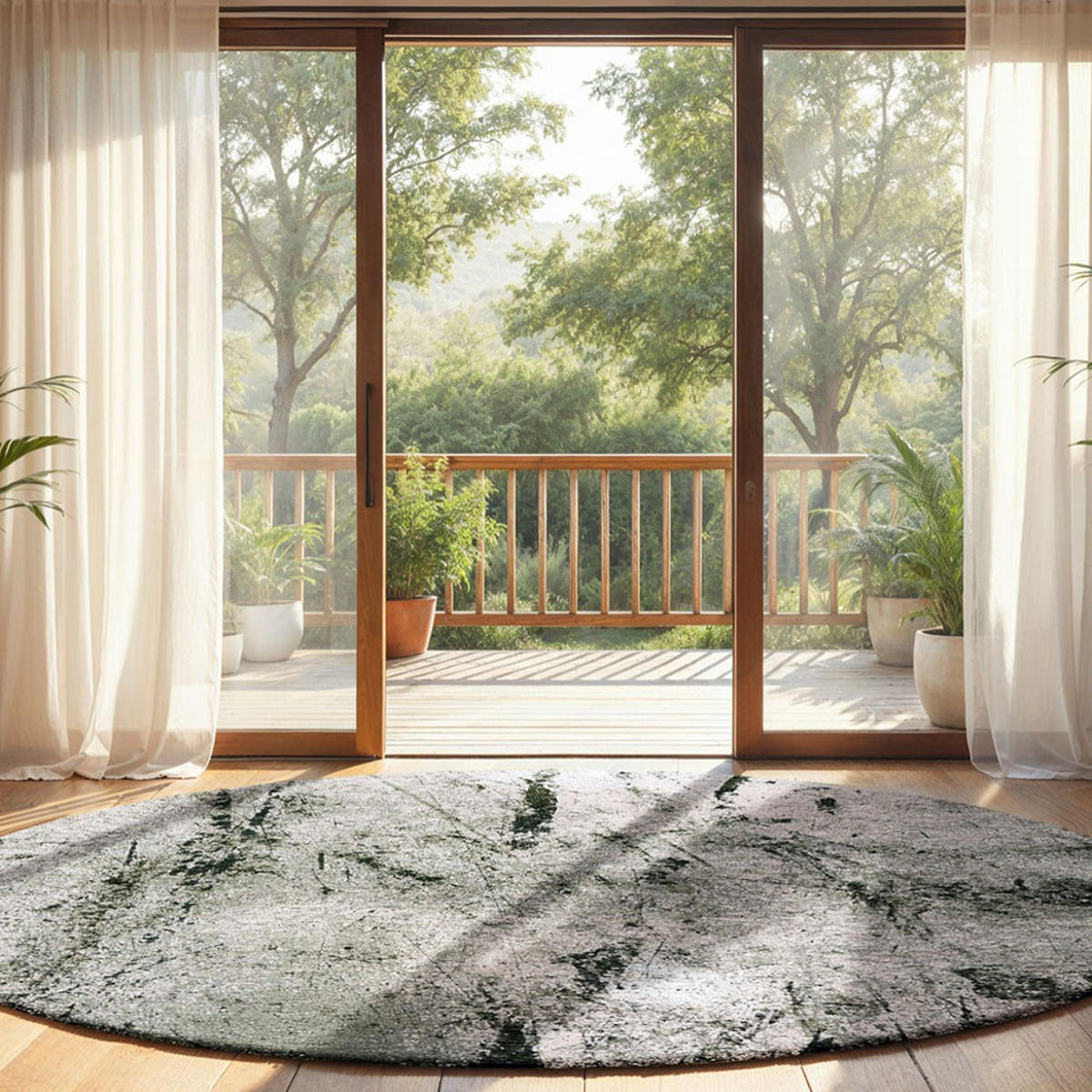 TEPPICH Alpine Mad Men Sol 240/240 cm - Grün, Textil (240/240cm) - Louis De Poortere