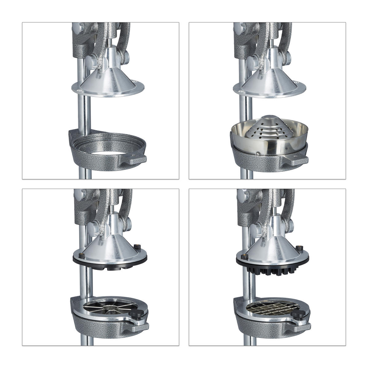 SAFTPRESSE - Silberfarben, Kunststoff/Metall (17.5/47.5/40.5cm) - Relaxdays