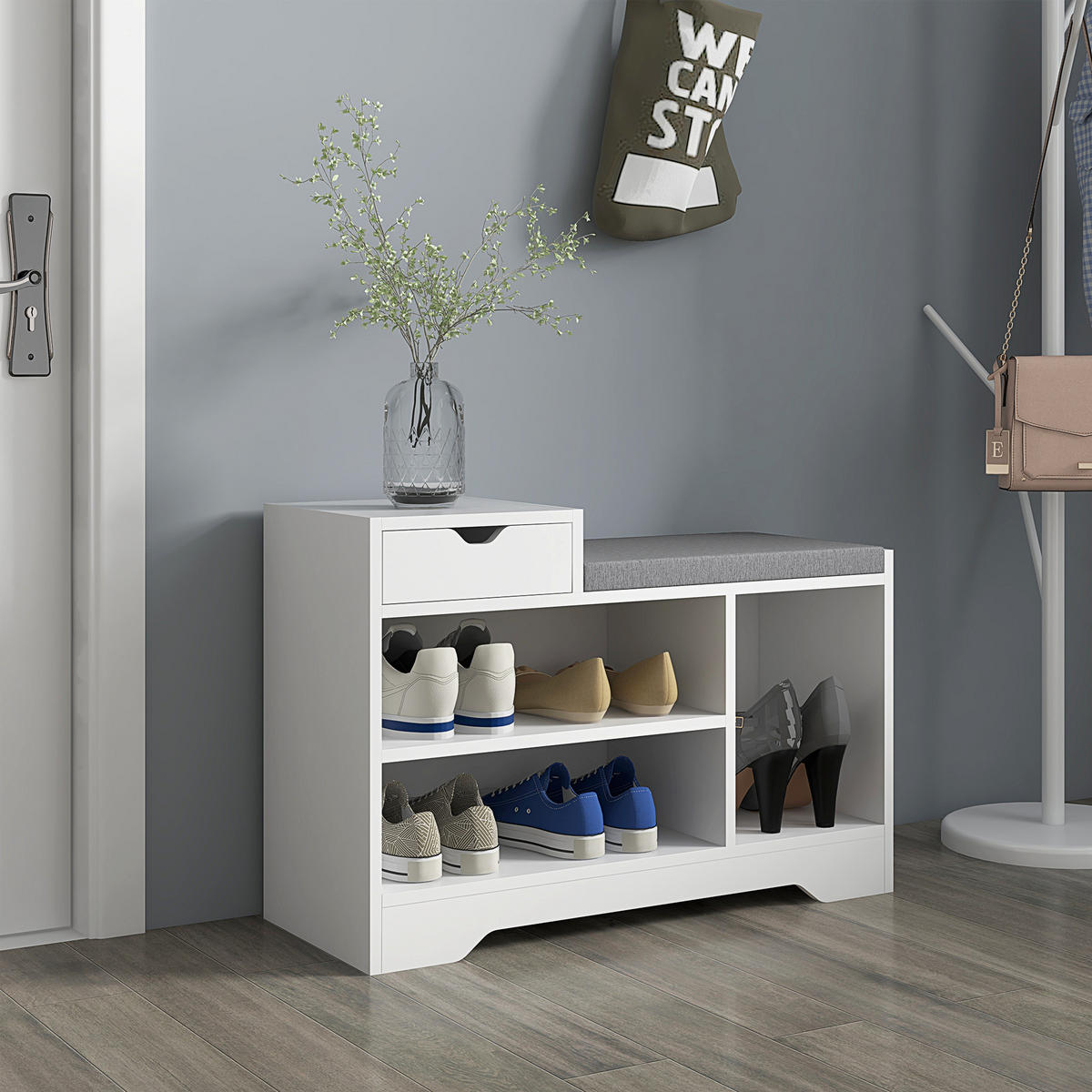 KONSOLENTISCH Weiß Spanplatte 1 Stück - Weiß, Kunststoff (76.5/30/52cm) - GiPP