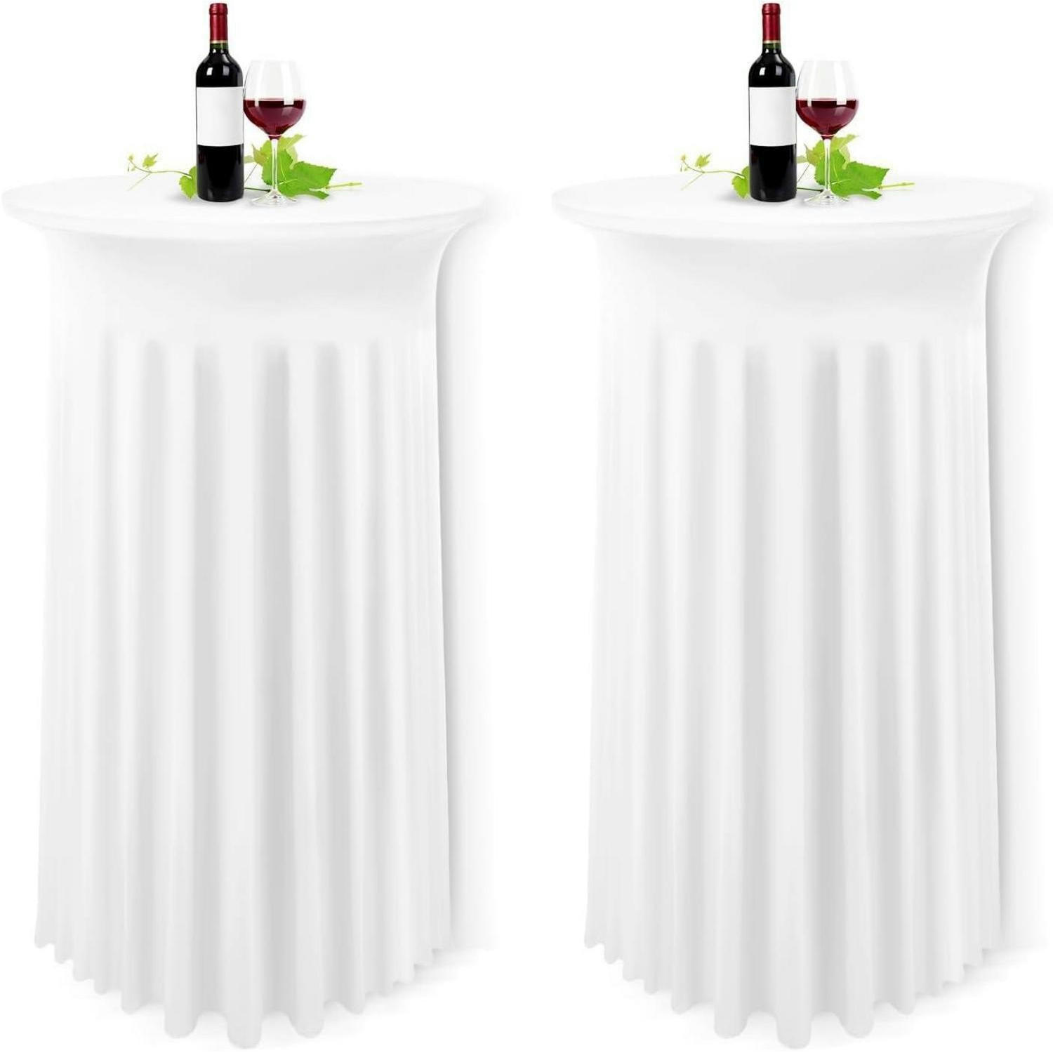 STEHTISCHHUSSE 2er-Set Weiß 80 x 110 cm - Weiß, Textil (80/110cm)