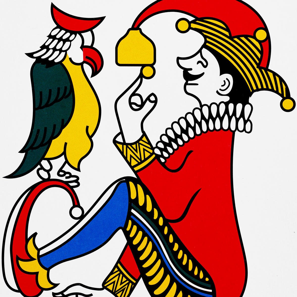 POKERKARTEN Jumbo - Weiß, Kunststoff (13/18cm) - Relaxdays