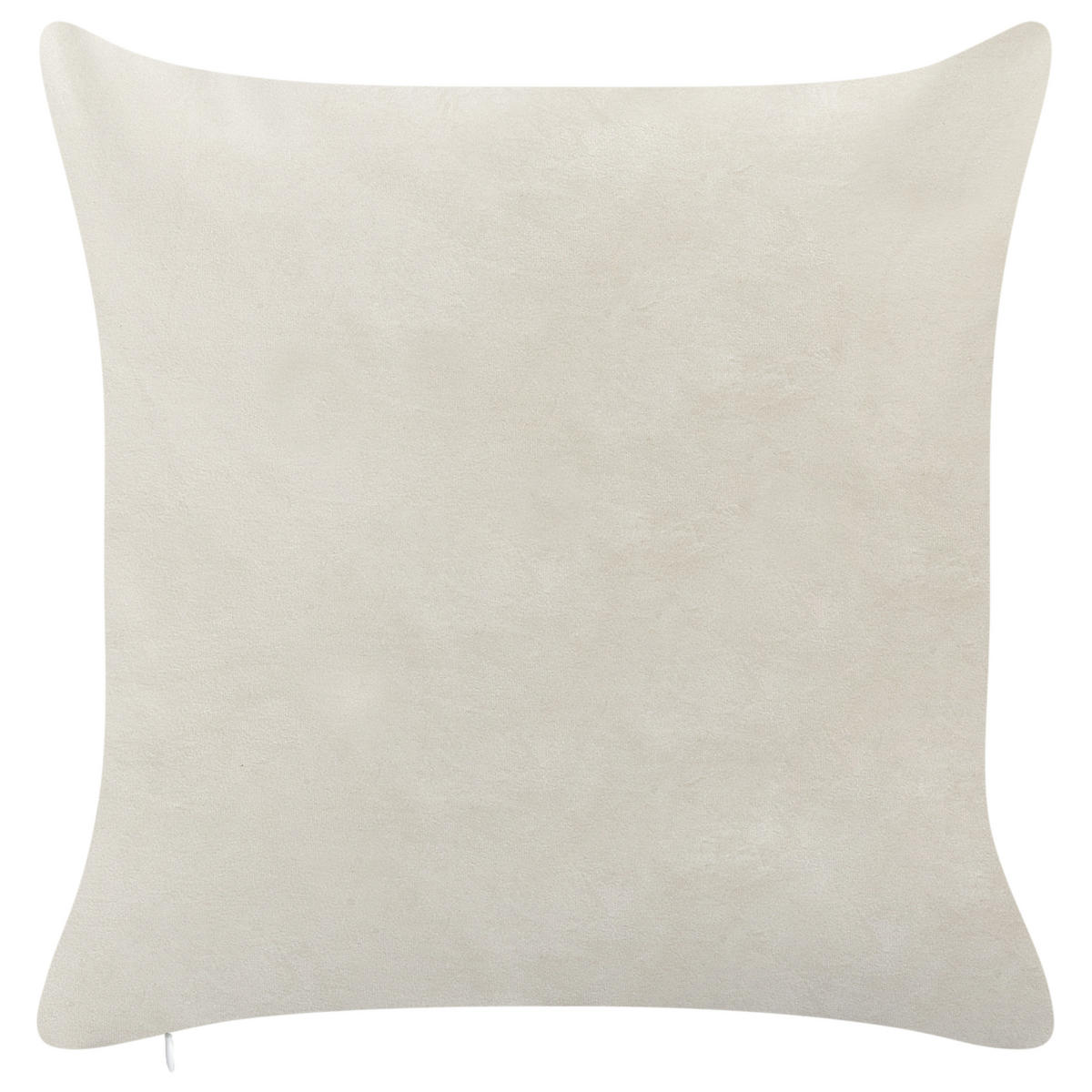 DEKOKISSEN 2er-Set Cremeweiß 45/45 cm Palmier - Blau/Gelb, Textil (45/45cm) - Beliani