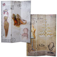 FOTO-PARAVENT RETRO Weiß, Gold - Goldfarben/Weiß, Holz (120/180/2cm) - MCW