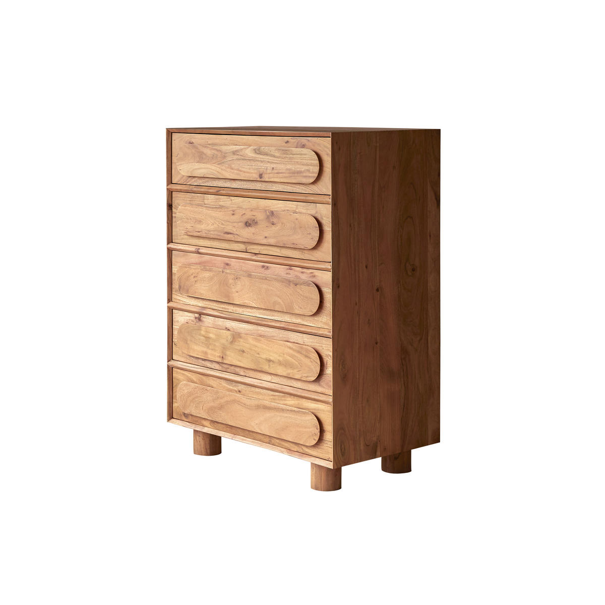 KOMMODE Olga Natur aus Akazie - Naturfarben, Holz (82/114/50cm) - Tikamoon