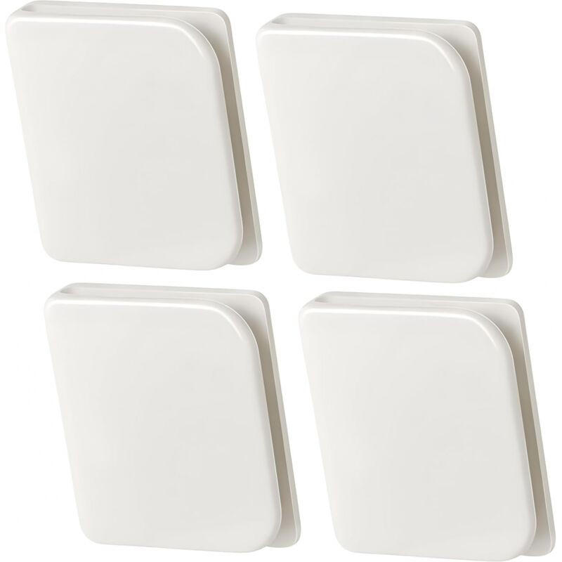 DUSCHVORHANG-CLIPS 4er-Set selbstklebend - Weiß, Textil (5/1/5cm) - MCBOSON