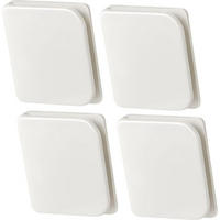 DUSCHVORHANG-CLIPS 4er-Set selbstklebend - Weiß, Textil (5/1/5cm) - MCBOSON