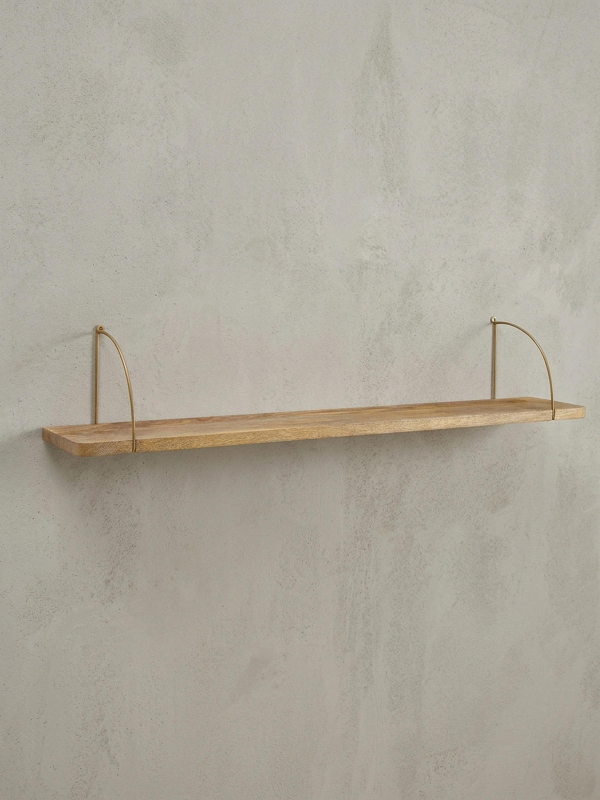 WANDREGAL TEVERE Mango Massivholz Eisen Industrial, Beige 120x22x25 cm - Beige, Holz/Metall (120/25/22cm) - KADIMA DESIGN