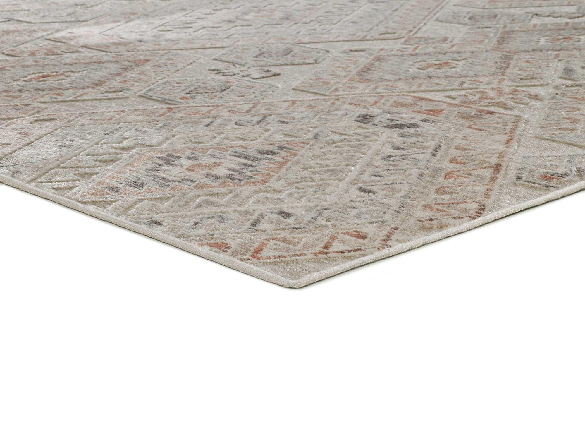 VINTAGE-TEPPICH Silber Arlette 95/140 cm - Silberfarben/Honig, Textil (95/140cm) - Atticgo