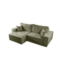 ECKSOFA Schlafsofa Flosi In Raven - Grün, Holzwerkstoff/Textil (248/140cm) - Fun Möbel
