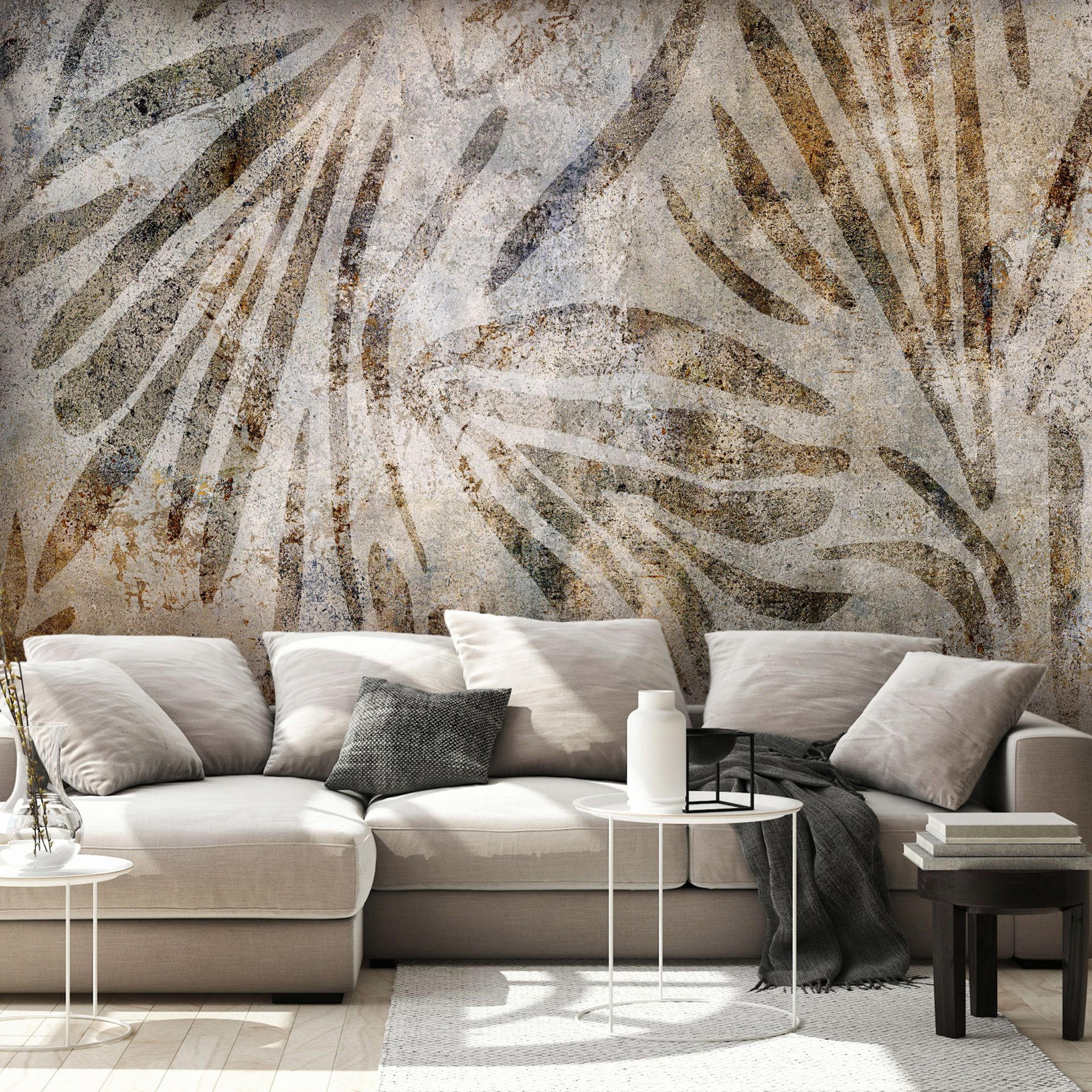 SELBSTKLEBENDE FOTOTAPETE 147/105 cm - Braun/Grau, Kunststoff/Textil (147/1cm) - KUNSTLOFT