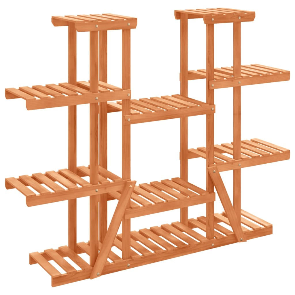 BLUMENSTÄNDER 110/25/110,5 Cm Massivholz Tanne - Braun, Holz (110/110.5/25cm) - vidaXL