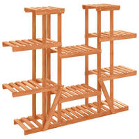 BLUMENSTÄNDER 110/25/110,5 Cm Massivholz Tanne - Braun, Holz (110/110.5/25cm) - vidaXL