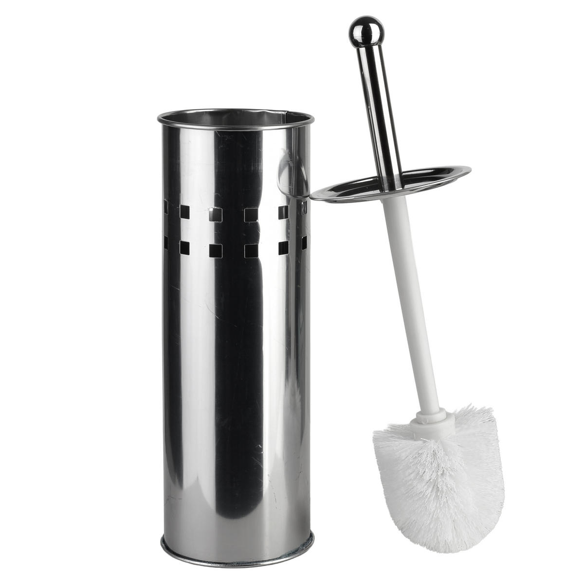 WC-BÜRSTE Dea silberfarben 10/10/37.5 cm Metall - Silberfarben, Metall (10/37.5/10cm) - Mondex