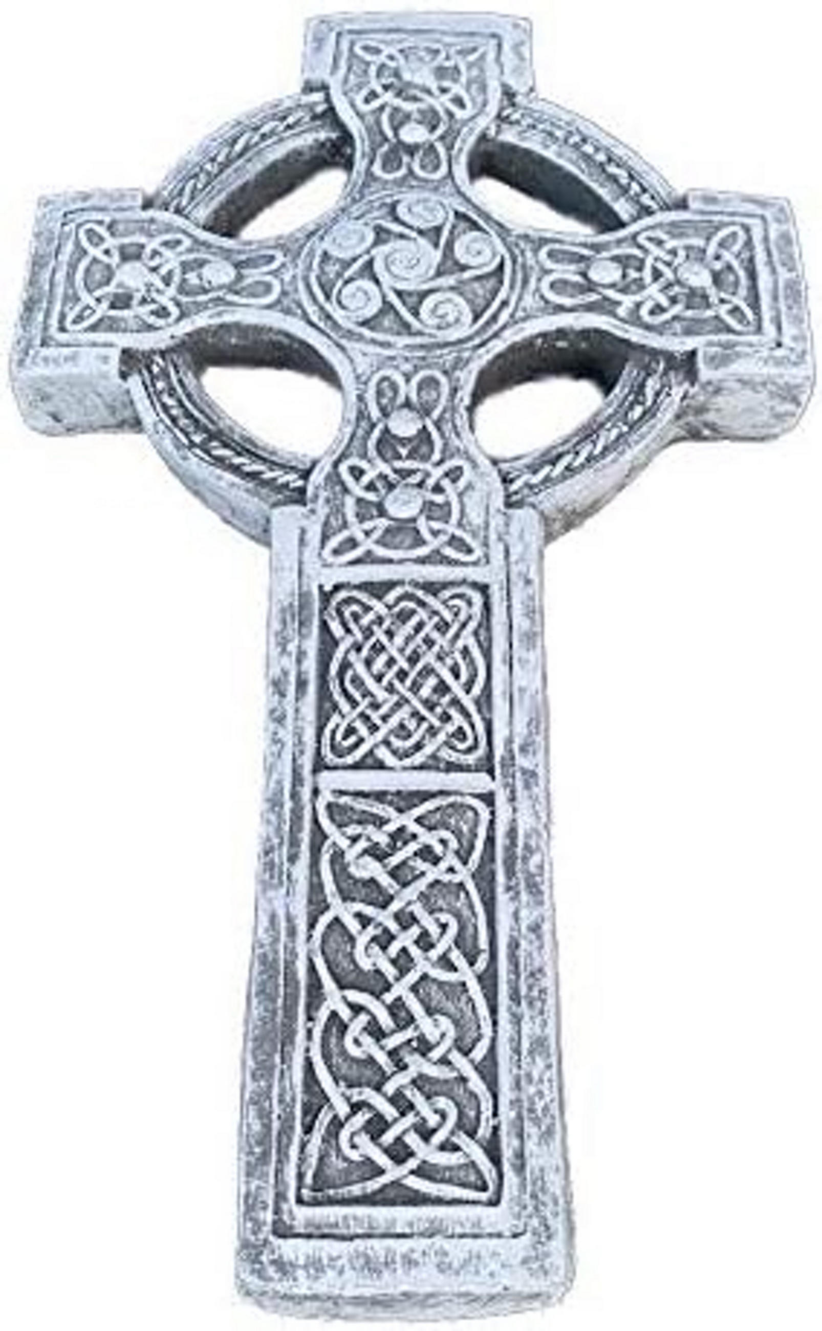 STEINFIGUR keltisches Kreuz frostfest Steinguss - Grau, Stein (18/3/29cm) - stoneandstyle