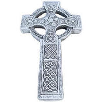 STEINFIGUR keltisches Kreuz frostfest Steinguss - Grau, Stein (18/3/29cm) - stoneandstyle