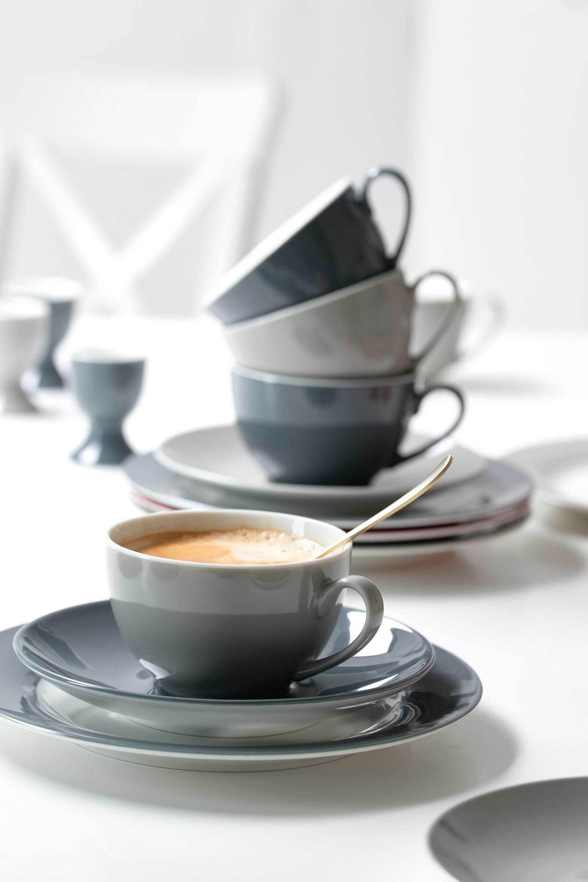DESSERTTELLER Doppio Anthrazit ø 20 cm 6er Set - Anthrazit, Keramik (20cm) - Ritzenhoff Breker