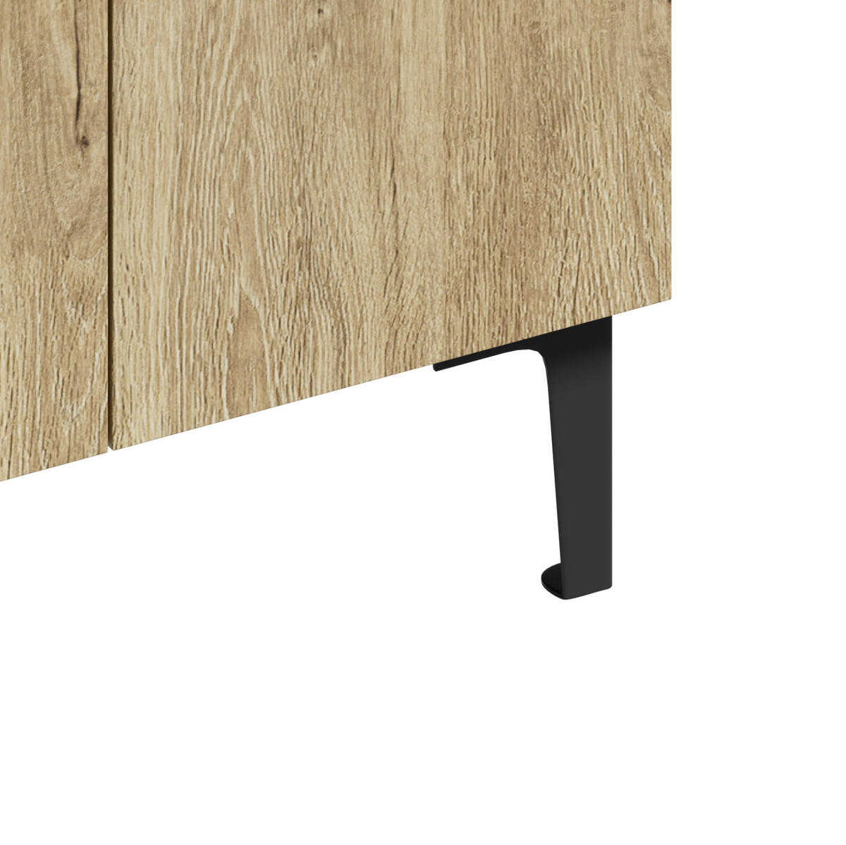 SCHUHSCHRANK 60/34,5/95 cm mit Doppeltüren und verstellbaren Einlegeböden in Holzoptik, Schwarz/Natur - Schwarz, Holzwerkstoff (60/95/34.5cm) - Redom
