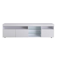 TV-BOARD Weiß 180/35/48 cm mit LED-Beleuchtung - Weiß, Holzwerkstoff (180/48/35cm) - PANGIVO