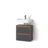 WASCHBECKENUNTERSCHRANK Savuto Anthrazit Hochglanz 60.2 x 62.1 cm - Anthrazit/Braun, Holzwerkstoff (60.2/62.1/30cm) - Livinity®