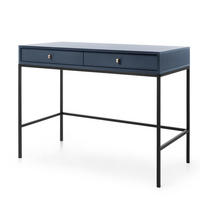 SCHMINKTISCH MONCTON TOA1-2S Metalgriffe, Dunkelblau - Dunkelblau, Holzwerkstoff/Kunststoff (104/78/50cm) - Komodee