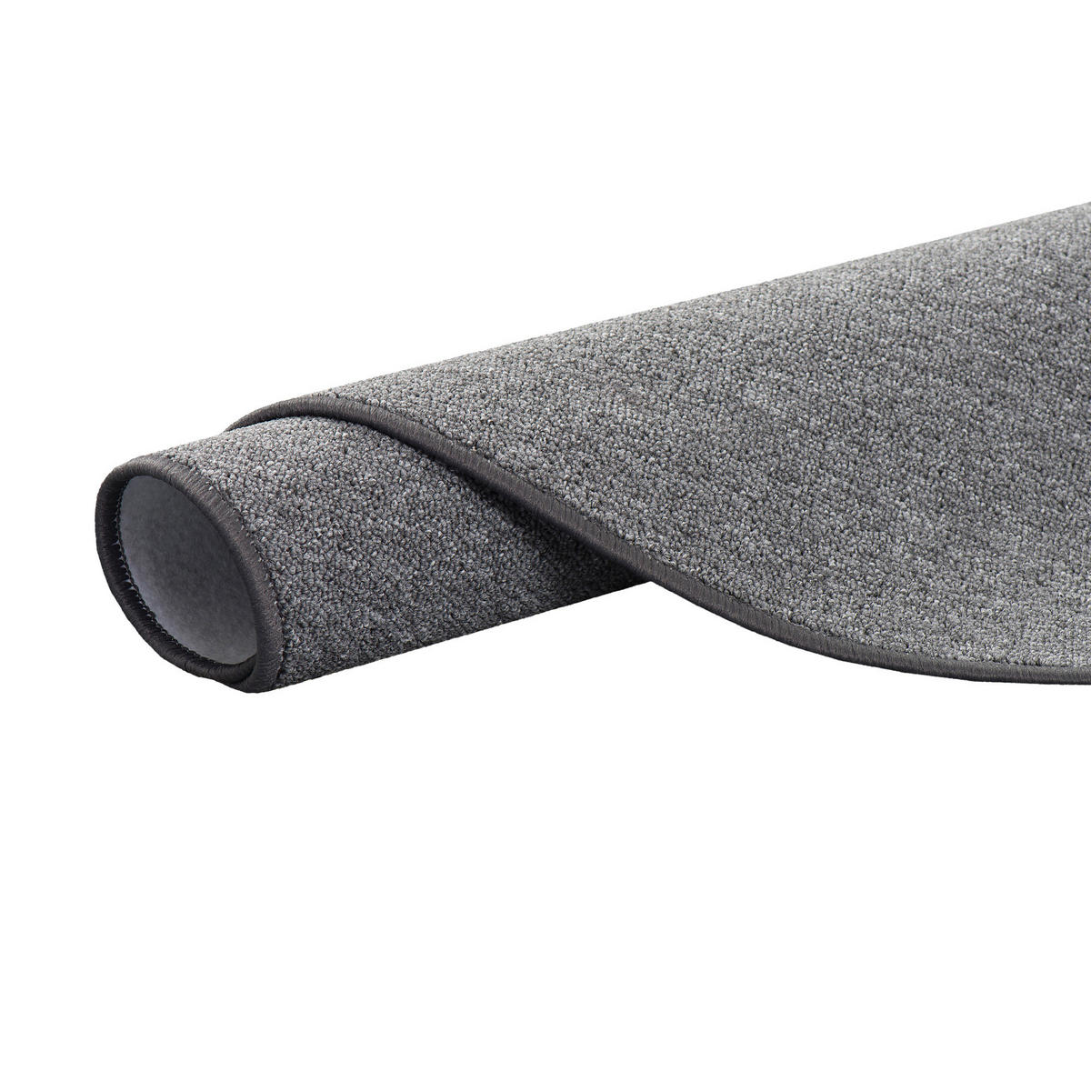FEINSCHLINGEN VELOUR TEPPICH STRONG RUND - Anthrazit, Textil (160/160cm) - Snapstyle