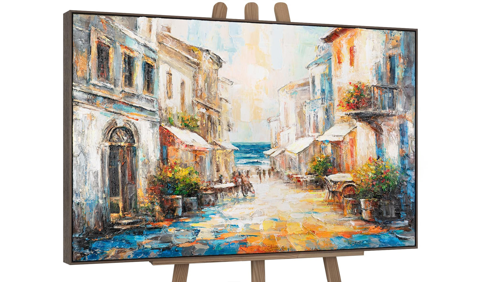 GEMÄLDE Warme Brise Schattenfugenrahmen Grau 120x80 cm - Grau, Holz (120/80cm) - YS-art gallery