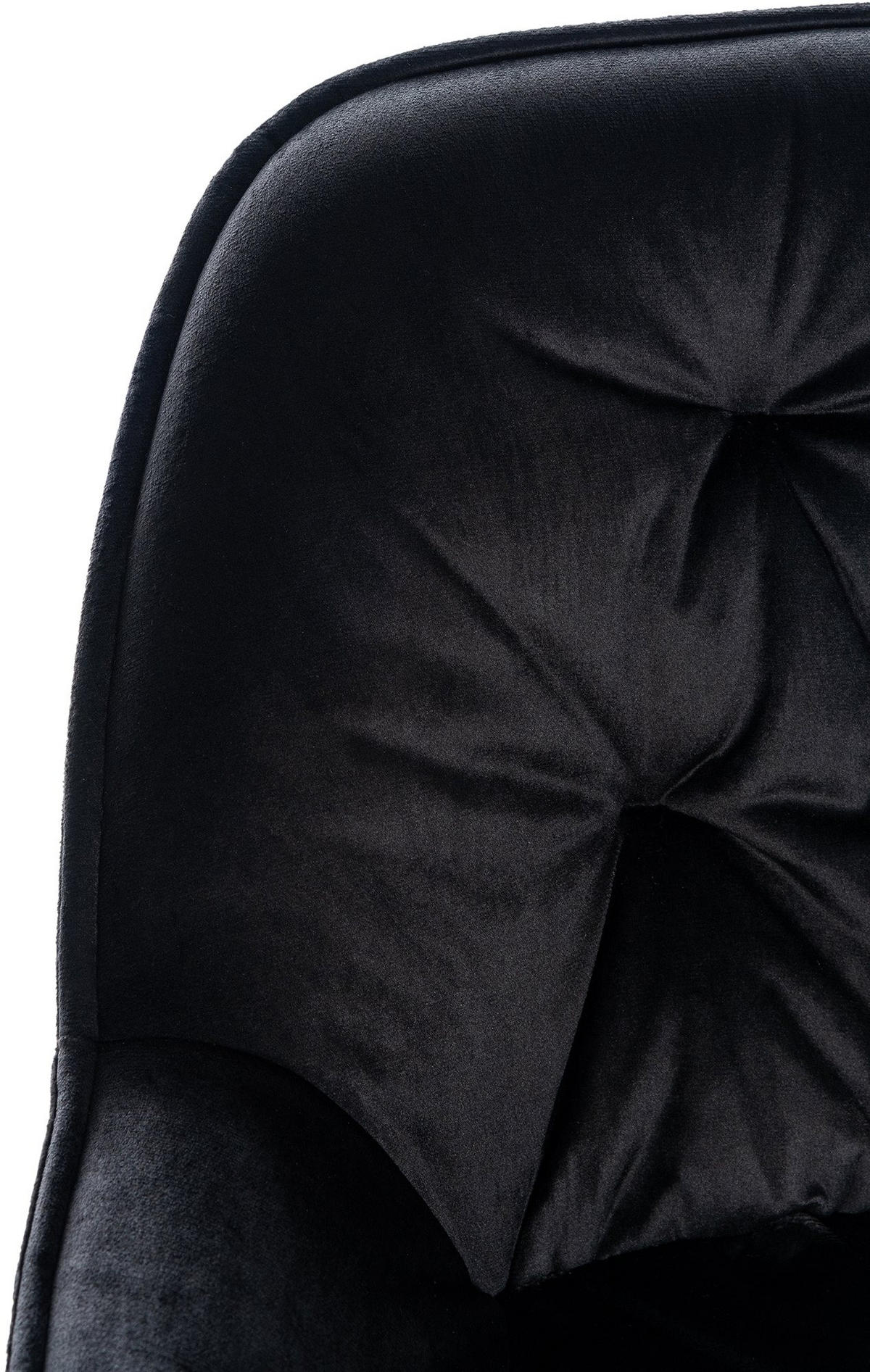 BARHOCKER Samt schwarz - Schwarz, Textil/Metall (54/93.5/57.5cm) - CLP