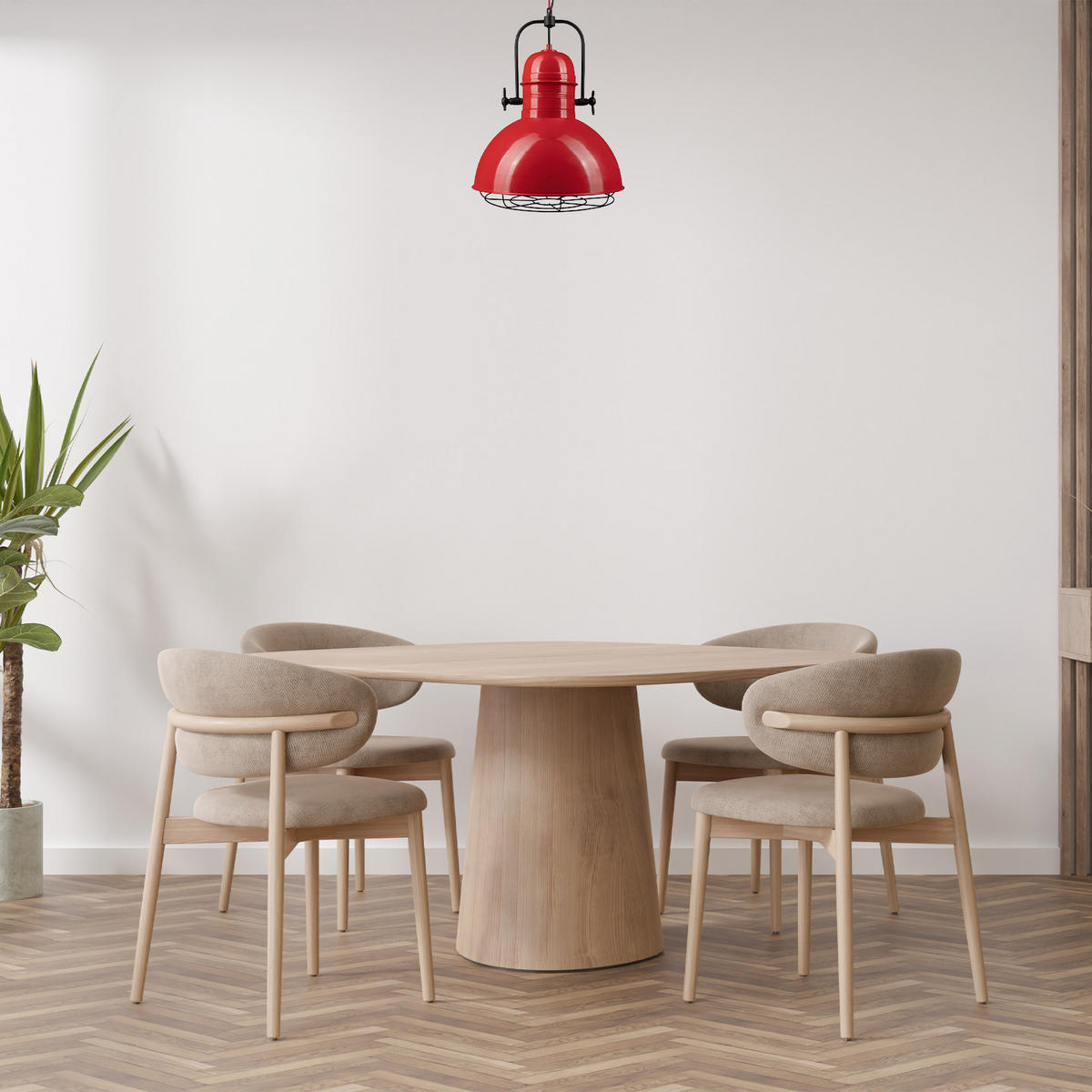 PENDELLEUCHTE Lampe Vintage 40/53 cm - Rot, Metall (40/53cm) - Bamyum