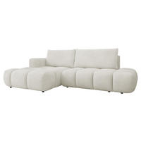 ECKSOFA Soffi, Seite: Links - Schwarz/Naturfarben, Holz/Kunststoff (283/166cm) - MIRJAN24