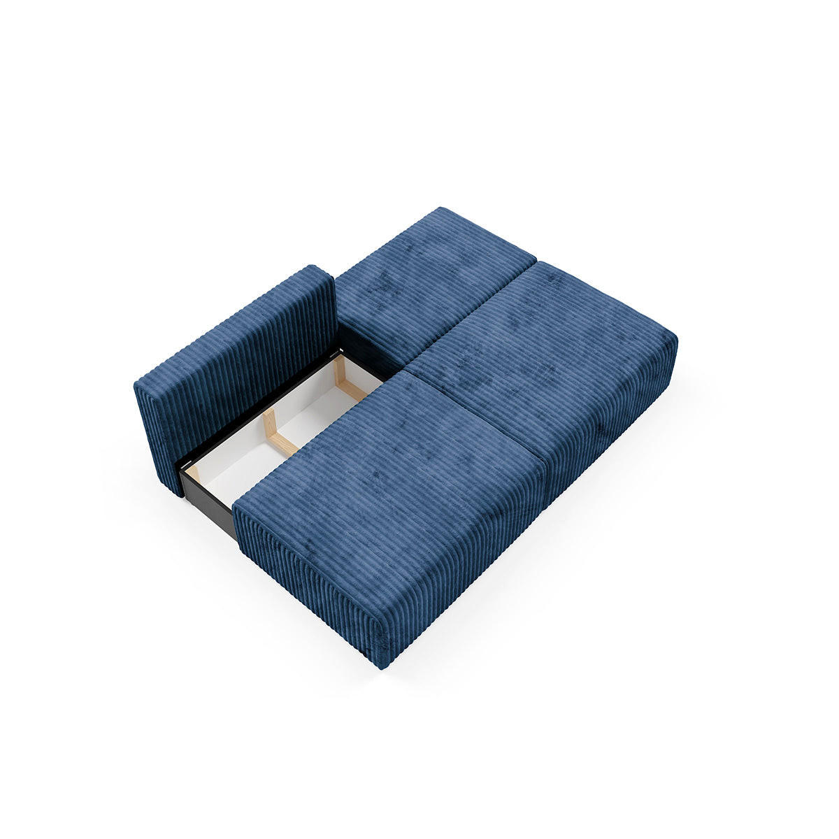 SOFA Angela 3 Sitzplätze Marineblau - Blau, Holz (216/86/102cm) - Petits-meubles