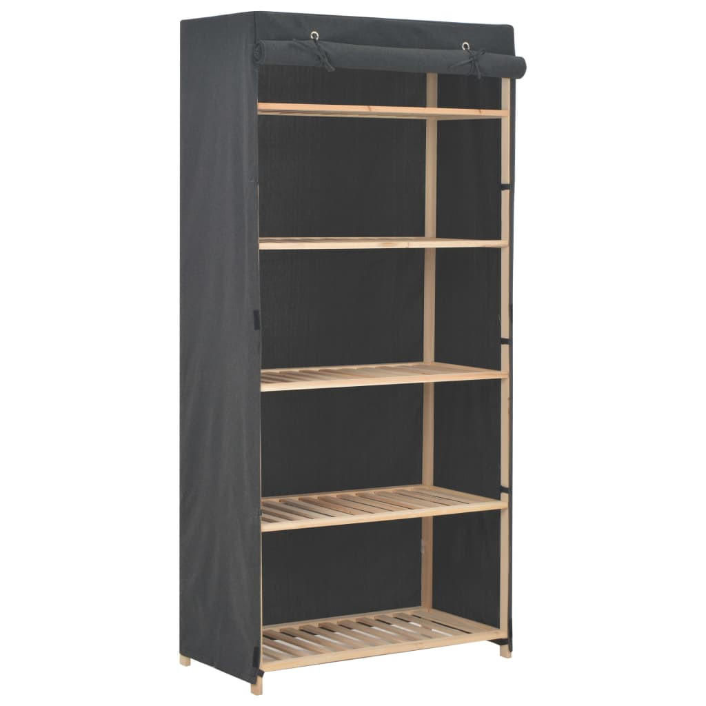 vidaXL Stoffschrank Grau 79x170x40 cm