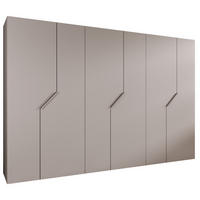 DREHTÜRENSCHRANK 202/300/52 6-türig - Beige, Holz/Metall (300/202/52cm) - Abiks Möbel
