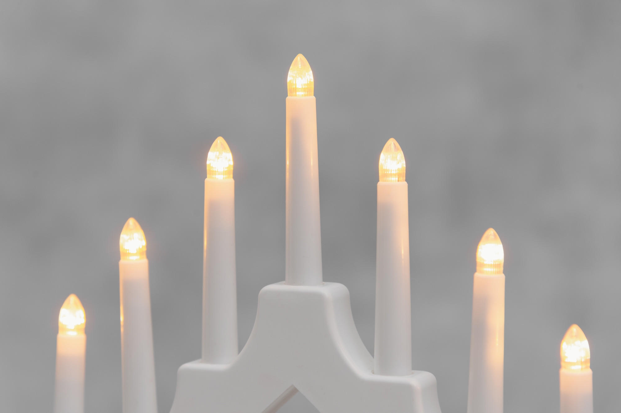 ADVENTSLEUCHTER LED 7 Lichter 29 cm - Weiß, Kunststoff (38/29/5cm)
