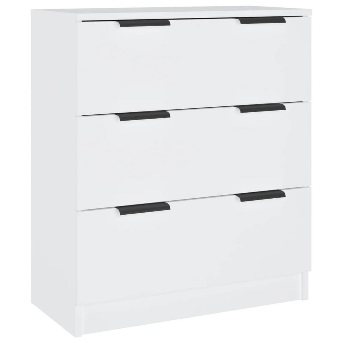 SIDEBOARD 3Er Set Weiss Holzwerkstoff - Weiß, Holzwerkstoff (60/70/30cm) - vidaXL