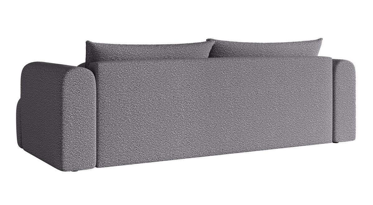 SCHLAFSOFA Dandelino Grau Boucle - Schwarz/Grau, Kunststoff/Textil (250/90/112cm) - Selsey