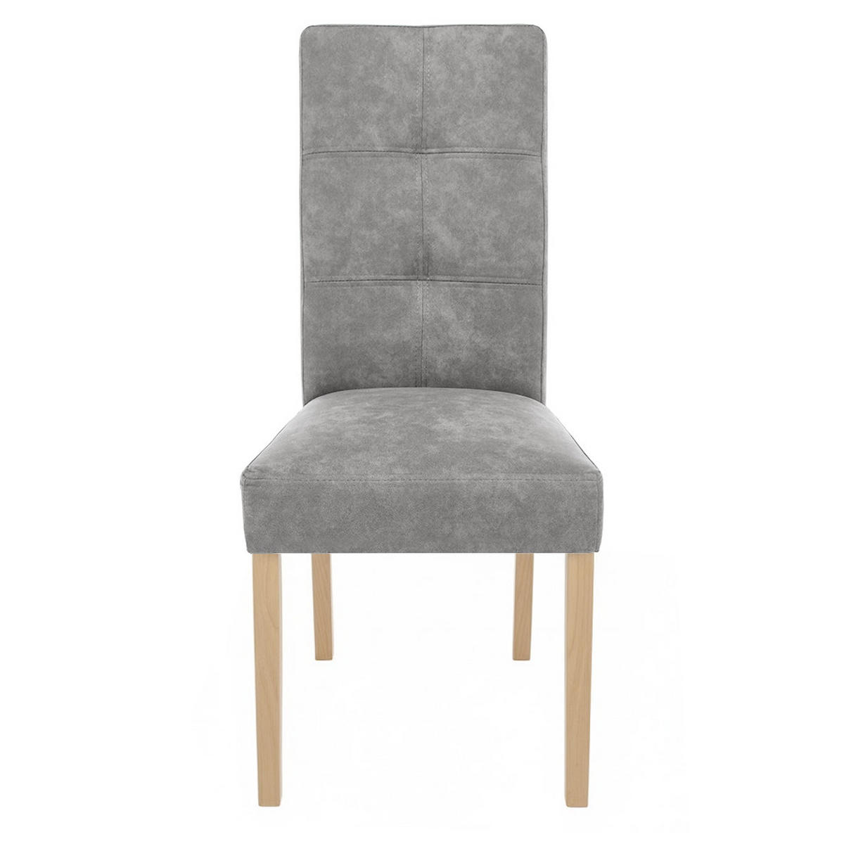 STUHL Solis mit Buchenholzbeinen, Polsterstuhl, Hellgrau - Buchefarben/Hellgrau, Holz (45/100/42cm) - Beautysofa