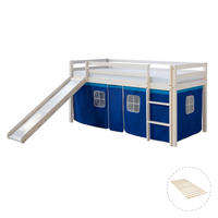 HOCHBETT 90/200 cm Lattenrost BLAU - Blau/Weiß, Holz - Homestyle4u