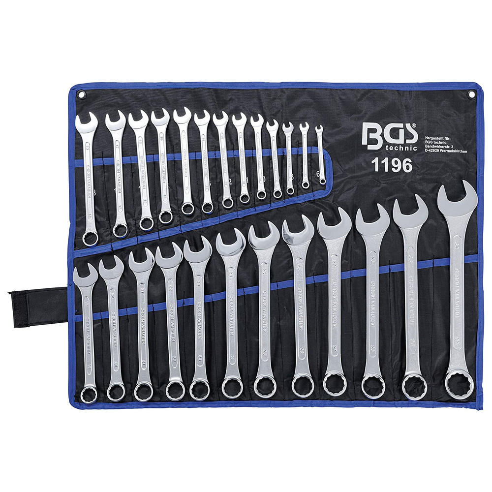 RINGMAULSCHLÜSSEL-SATZ, DIN 3113 A, 25-teilig, 6-32 mm - Multicolor, Kunststoff (360/390/360cm) - BGS technic