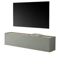 TV-LOWBOARD in Salbei Grün mit Eiche, Hängeschrank mit Stauraum, 150 cm - Salbeigrün/Eichefarben, Holz/Holzwerkstoff (150/35/30cm) - Furn.Design