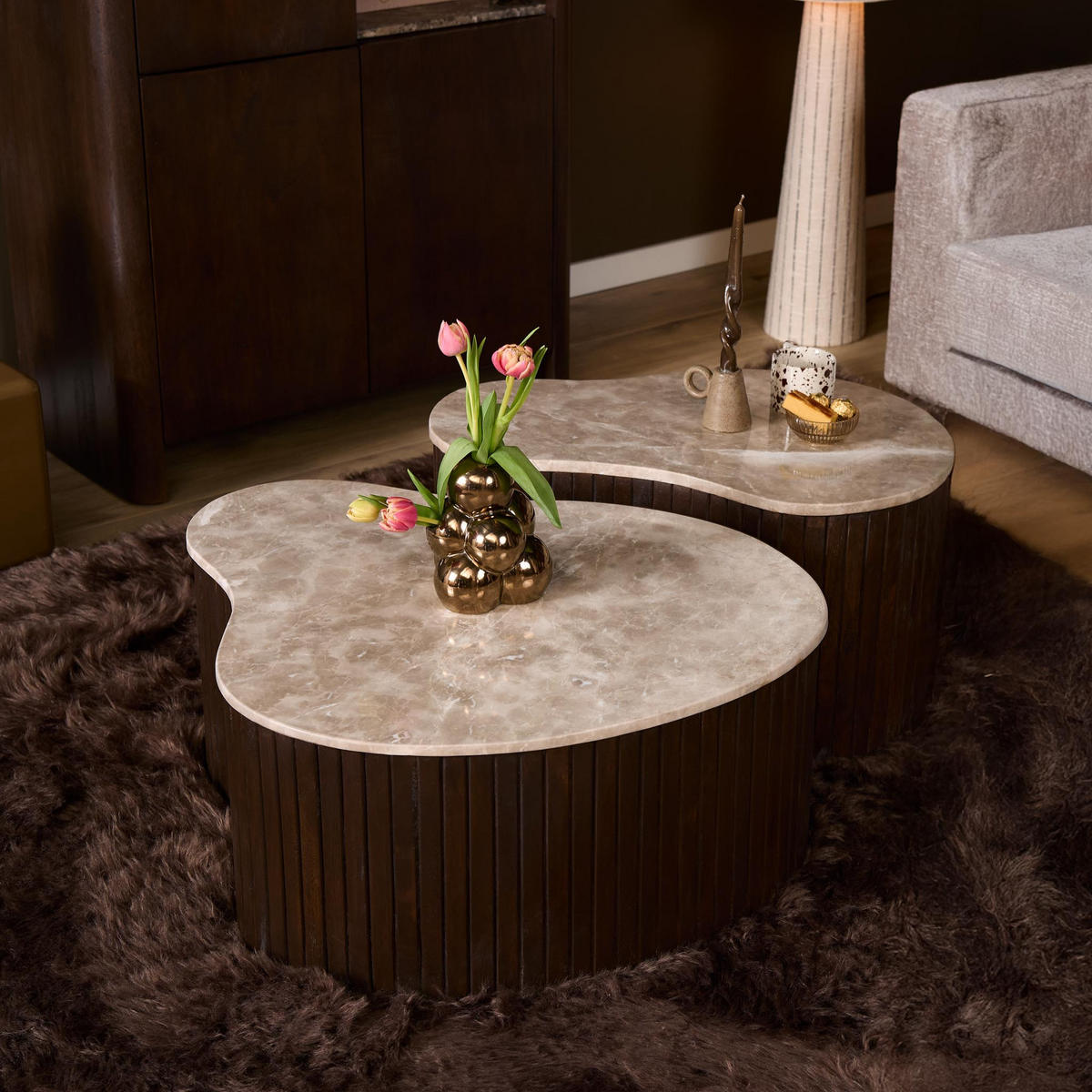 COUCHTISCH Nomi Braun 73/84/34 cm - Braun, Holz (73/84/34cm) - Starfurn