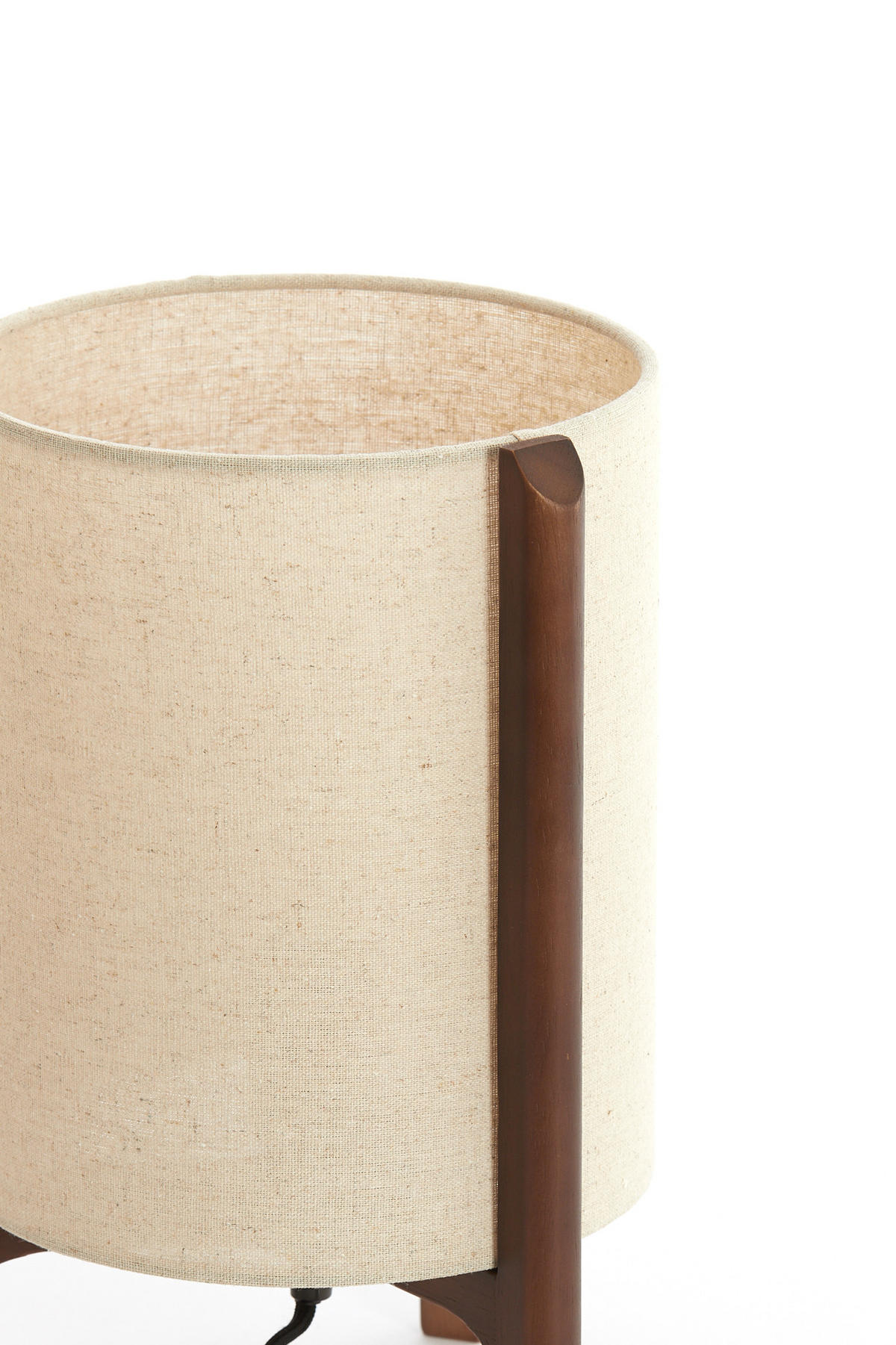 TISCHLAMPE Litto Braun Ø22/33 cm - Dunkelbraun, Holz (22/22/33cm) - Light & Living