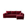 ECKSOFA HEWLET L BIS Itaka 34 Rechts mit Schlaffunktion - Bordeaux, Textil (240/140cm) - Bedante