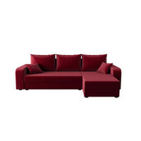 ECKSOFA HEWLET L BIS Itaka 34 Rechts mit Schlaffunktion - Bordeaux, Textil (240/140cm) - Bedante